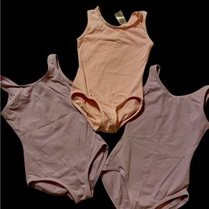 Capezio Dance tank top leotards in purple size I. Three in a bundle.